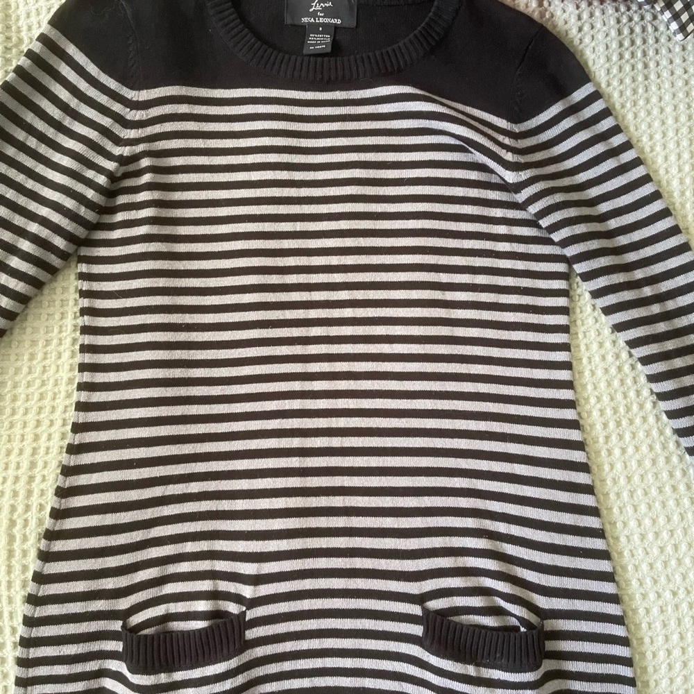 Black and Grey Mini Striped Sweater